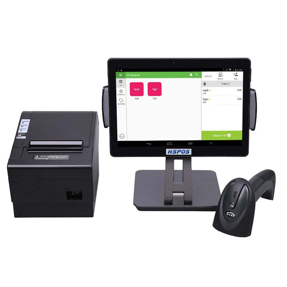 New 10 inch ȵ̵ 5.1 mobile touch tablet pos cash registerthermal printer and for  shops